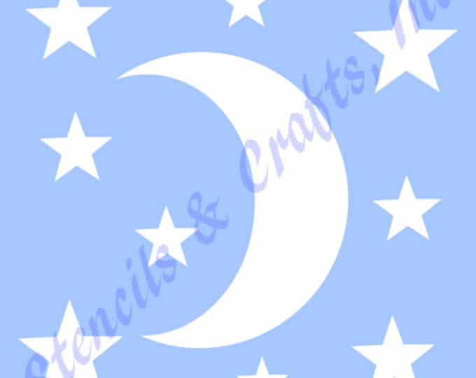 Moon and Stars 783-A021 Stencil - Etsy