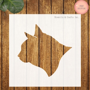 CAT STENCIL, Cat Head Stencil, Animal Stencil, Scrapbook, Painting Stencil, Template, Reusable Stencil, Outline, Art, Cat Template, Canvas