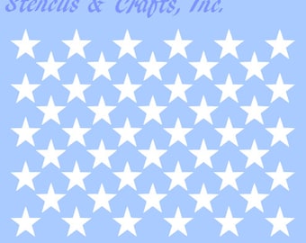 1" STAR STENCIL "50 STARS", American Patriotic Flag Stencil, Celestial Template