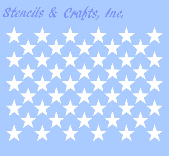1 STAR STENCIL 50 Stars, American Patriotic Flag Stencil