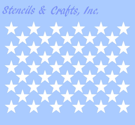 American Flag 50 Stars Reusable Stencil Template