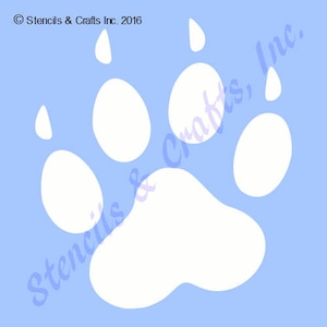10&quot; ANIMAL PAW STENCIL, Animal Paws Print Pattern, Paws Template