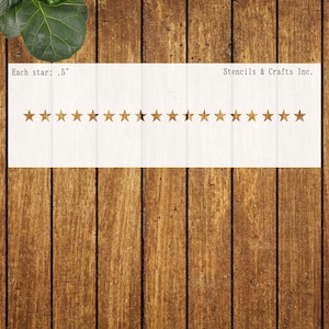 BORDE DE PLANTILLA DE ESTRELLAS, Tamaños: 1,37-4,44 cm, Plantilla de estrellas, Plantilla celestial, Patrón de estrellas, Contorno de estrellas, Plantilla decorativa, Scrapbooking, Pintura