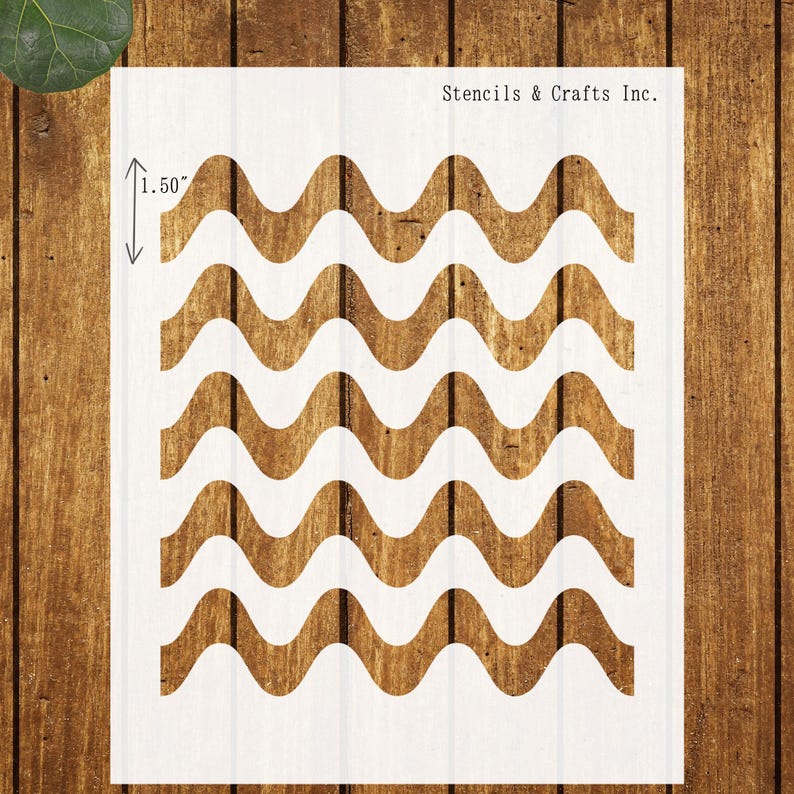 Template For Paper Ric Rac RIC RAC STENCIL, Wavy Zig Zag Stencil, Wavy Chevron Stencil, Ric Rac ...