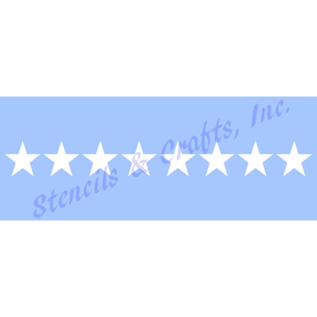1.25" STAR BORDER STENCIL, Star Pattern, Celestial Template - Etsy