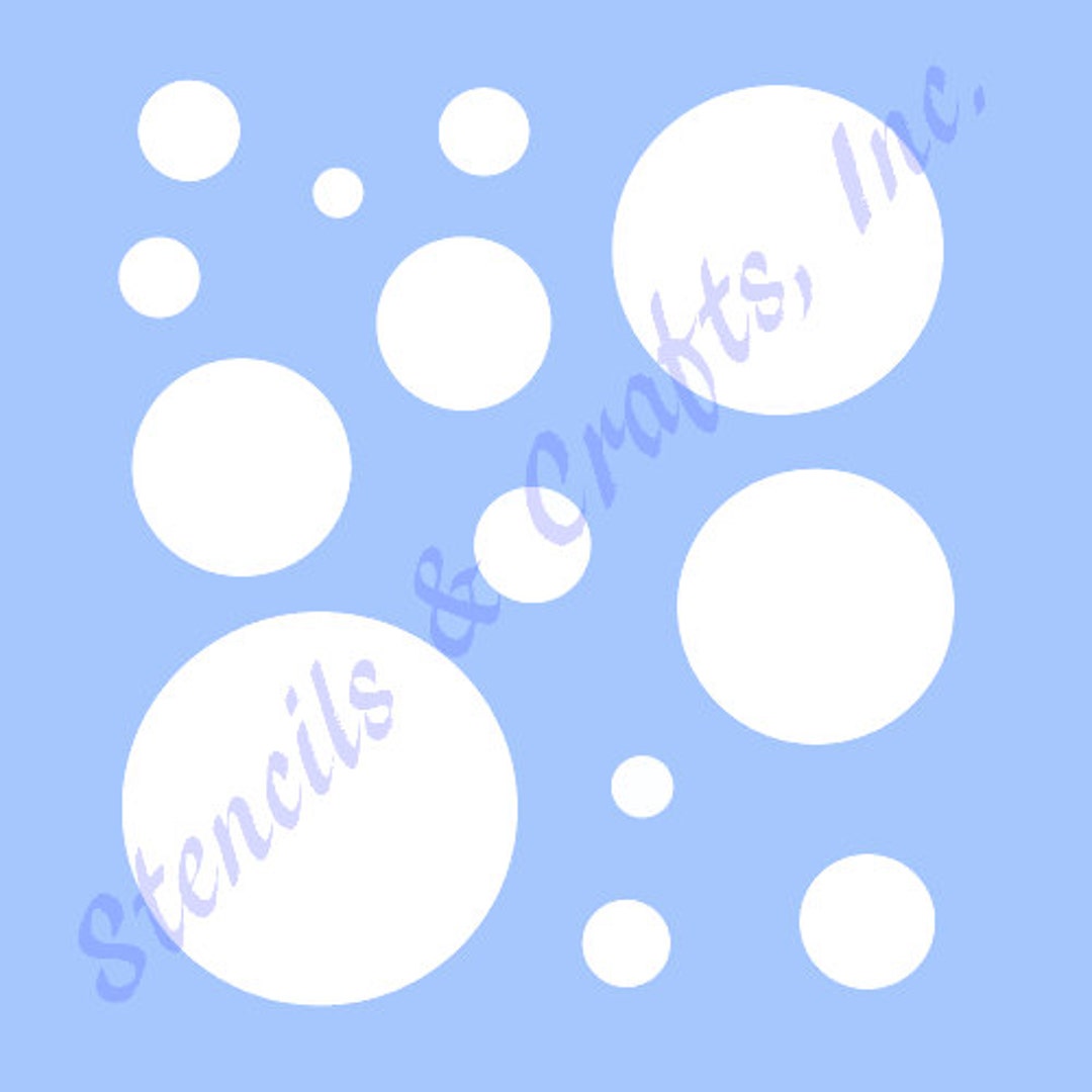 Circles stencils - Set of 6 different sizes. Reusable circles stencils from  1 to 3.5