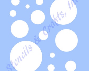 CIRCLES STENCIL, Circle Template, Assorted Sizes, Shapes Pattern, Polka Dots Pattern, Painting Stencil, Reusable Stencil, Canvas, Paint, DIY