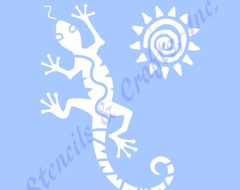 LIZARD STENCIL, Reptile Template, Gecko Stencil, Western Stencil, Southwestern Stencil, Painting Stencil, Craft, DIY, Scrapbook, Paint, Art