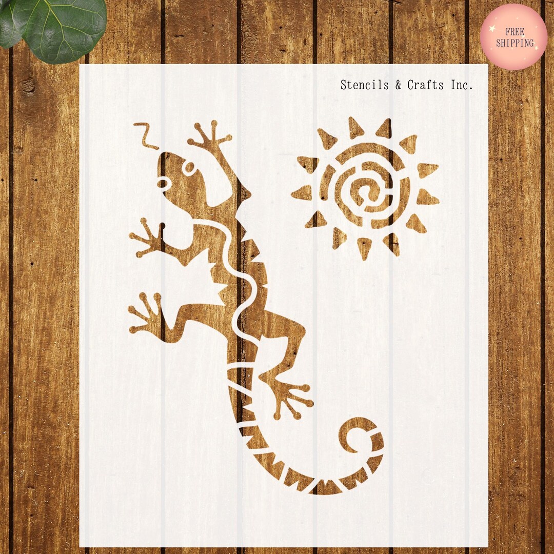 LIZARD STENCIL, Sizes: 3.5