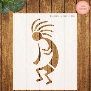 KOKOPELLI STENCIL, Multiple Sizes, Kokopelli Flute Stencil, DIY, Painting Stencil, Musical Template, Southwestern Stencil, Western Stencil