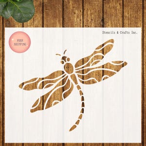 DRAGONFLY STENCIL, Sizes from: 2.50&quot;-4.75&quot;, Dragonfly Template, Insect Stencil, Scrapbooking, Painting Stencils, Craft, DYI, Canvas, Art