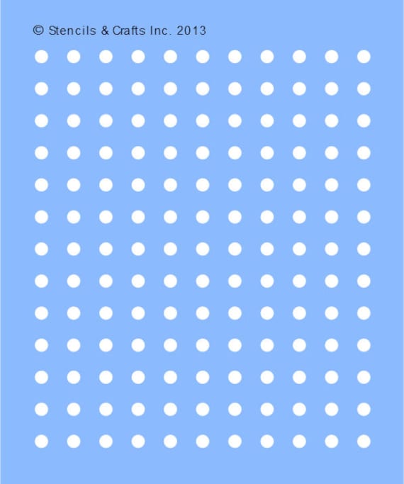 0.25 POLKA DOTS STENCIL Polka Dots Pattern Template | Etsy