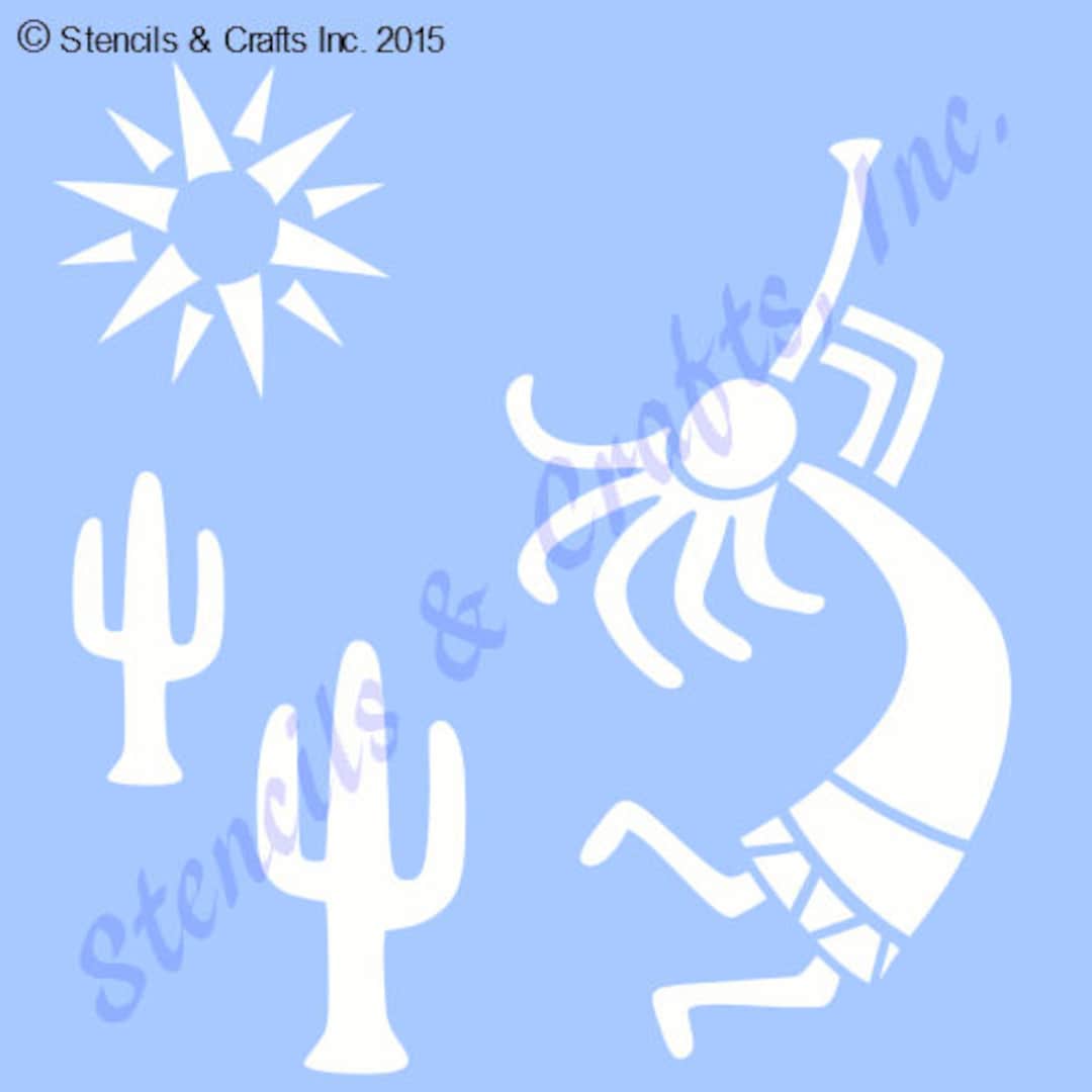 KOKOPELLI STENCIL, Southwestern Stencil, Kokopelli Template, Reusable ...
