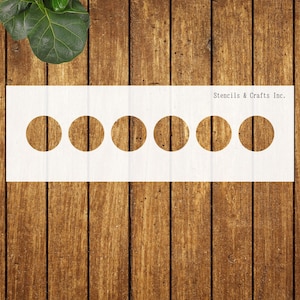 1.5&quot; CIRCLES BORDER STENCIL, Circles Row Border, Circle Stencil, Circles Pattern, Circles Template, Painting Stencil, Scrapbook, Craft, Art