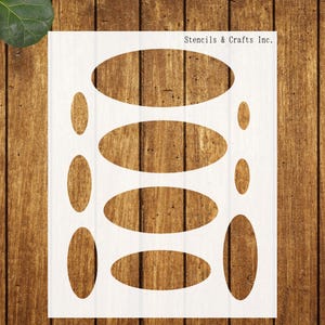 OVAL STENCIL, Many Sizes, Ovals Stencil, Oval Template, Pattern, Scrapbooking, Home Decor Stencil, Geometric Stencil, DIY, Canvas, Craft
