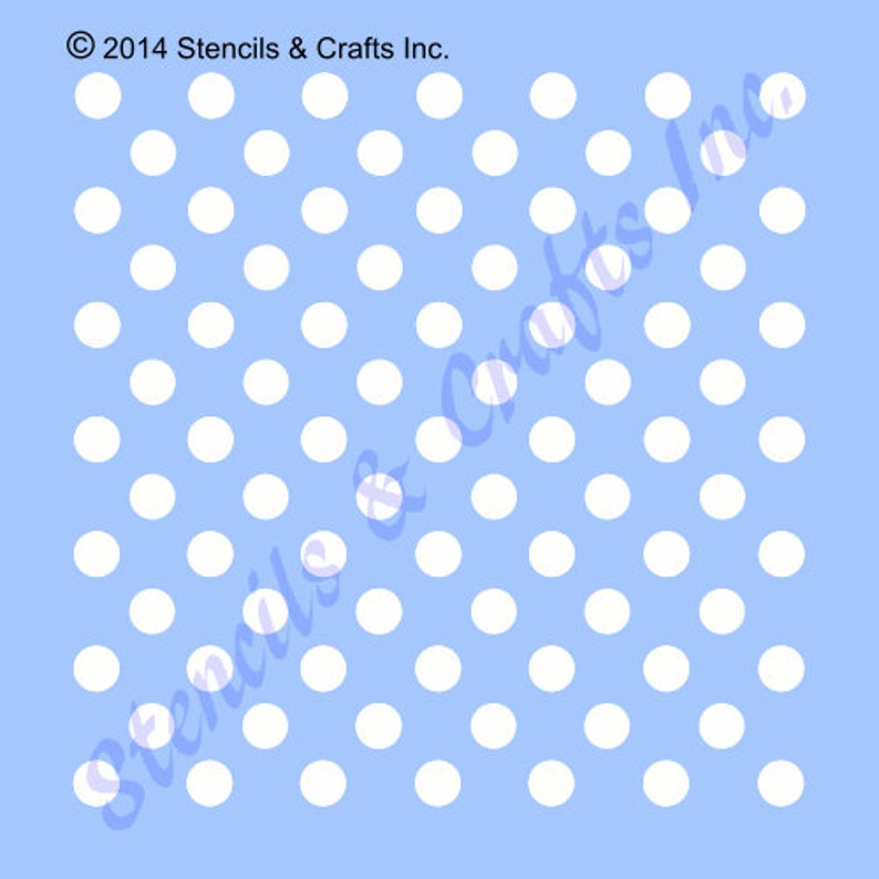 1/2 POLKA DOTS STENCIL Polka Dots Pattern Template Etsy