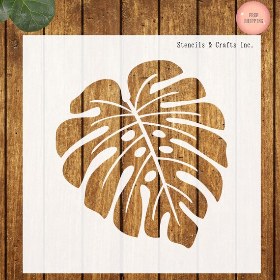 MONSTERA STENCIL, Tropical Stencil, Sizes: 4"- 3.5", Plant Stencil, Leaf  Stencil, Painting Stencil, Craft, Canvas, Scrapbooking, DIY, Art - Etsy