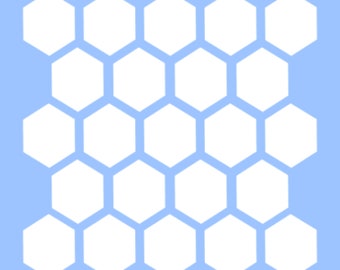 2" HONEYCOMB, STENCIL, Beehive Stencil, Honeycomb Pattern, DIY, Honeycomb Template, Hexagon Stencil, Craft, Scrapbook, Paint, Art, 12" x 12"