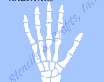 SKELETON HAND STENCIL, Bone Stencil, Skeleton Template. Halloween Stencil, Painting Stencil, Reusable Stencil, Craft, Paint, Scrapbook, Art
