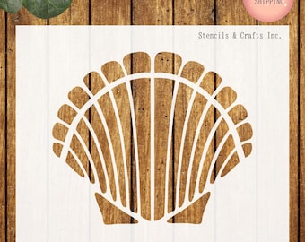 SEASHELL STENCIL, Multiple Sizes, Maritime Stencil, Shells Stencil, Beach Stencil, Painting Stencil