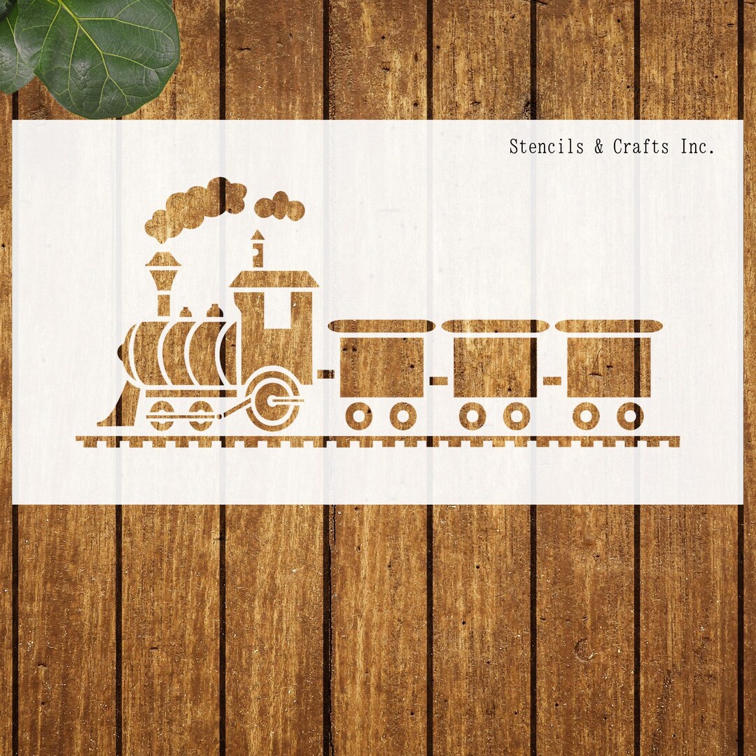 TRAIN STENCIL, Train Template, Railway Engine Template, Locomotive ...