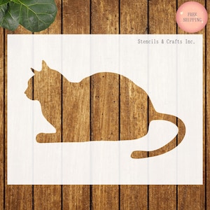 CAT STENCIL, Animal Stencil, Cat Head, Animal Pattern, Feline Stencil, Reusable Stencil, DIY, Scrapbook, Craft, Painting Stencil, Canvas