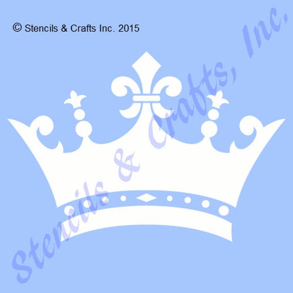 5" CROWN STENCIL, Fleur De Lis Stencil, Royalty Pattern