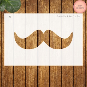 MUSTACHE STENCIL, Painting Stencil, Many Sizes, Pattern, Template, Reusable Stencil, Craft, Scrapbooking, Paint, Canvas, DIY, Art