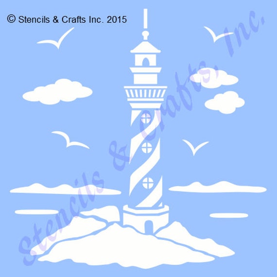 9 1 2 LIGHTHOUSE STENCIL NAUTICAL Coastal Templates