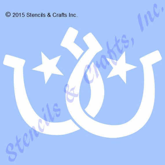 HORSESHOE STENCIL WESTERN TEMPLATE HORSE STAR PATTERN CRAFT PAINT COLOR ART NEW