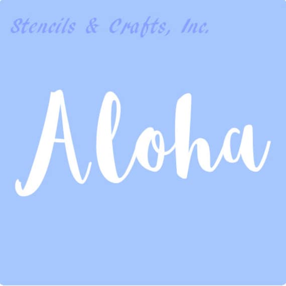 Reusable Stencils for Painting Create DIY Aloha Beaches Hawaii Home Decor Aloha Beaches Hawaii Stencil