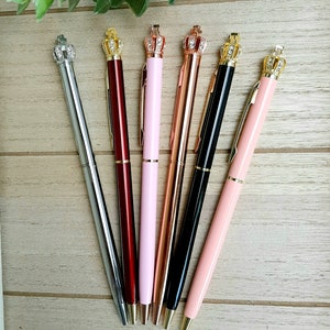 CROWN PENS, Ballpoint Pen, Different Colors, Stationery, Agenda, Planner, Pens, Journal Pens, Gift Pens