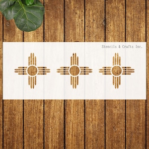 ZIA SUN STENCIL, Border Western Template, Southwestern Pattern, Sun Template, Zia Stencil, Zia Template, Western Stencil, Painting Stencil