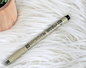PIGMA MICRON PENS, Tip Sizes: 005, 01, 02, 03, 05, 08 Sakura Drawing Black Ink, Permanent Marker Pen, Sakura Black Pens, Black Markers, New