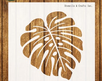 MONSTERA STENCIL, Sizes: 7.25"- 10.5", Monstera Template, Painting Stencil, Botanical Stencil, Tropical Stencil, Canvas, Plant Stencil, Art
