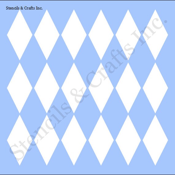 3.5 HARLEQUIN STENCIL Big Template Diamonds Template - Etsy