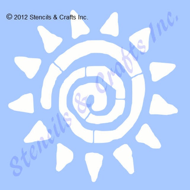 5 8 SUN WHIMSICAL STENCIL Western Stencils