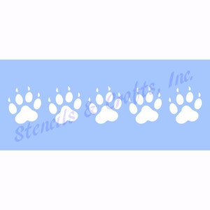 PAW PRINTS STENCIL, Animal Paws Template, Animal Paw Prints Stencil
