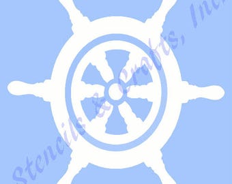 4" CAPTAIN WHEEL STENCIL, Ship Wheel Stencil, Nautical Template
