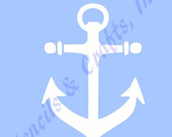 6" ANCHOR STENCIL, Nautical Template, Marine Stencil