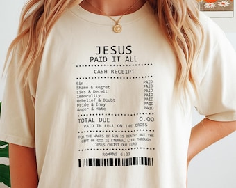 Jesus Paid It All T-Shirt, Christian Faith, Digital Download