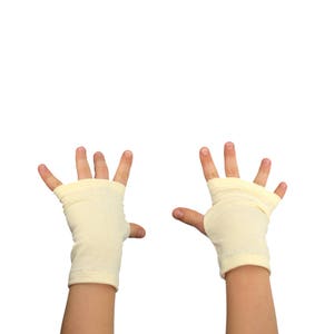 Kids Arm Warmers in Plum Polkadot Purple Bamboo Fingerless Gloves image 5