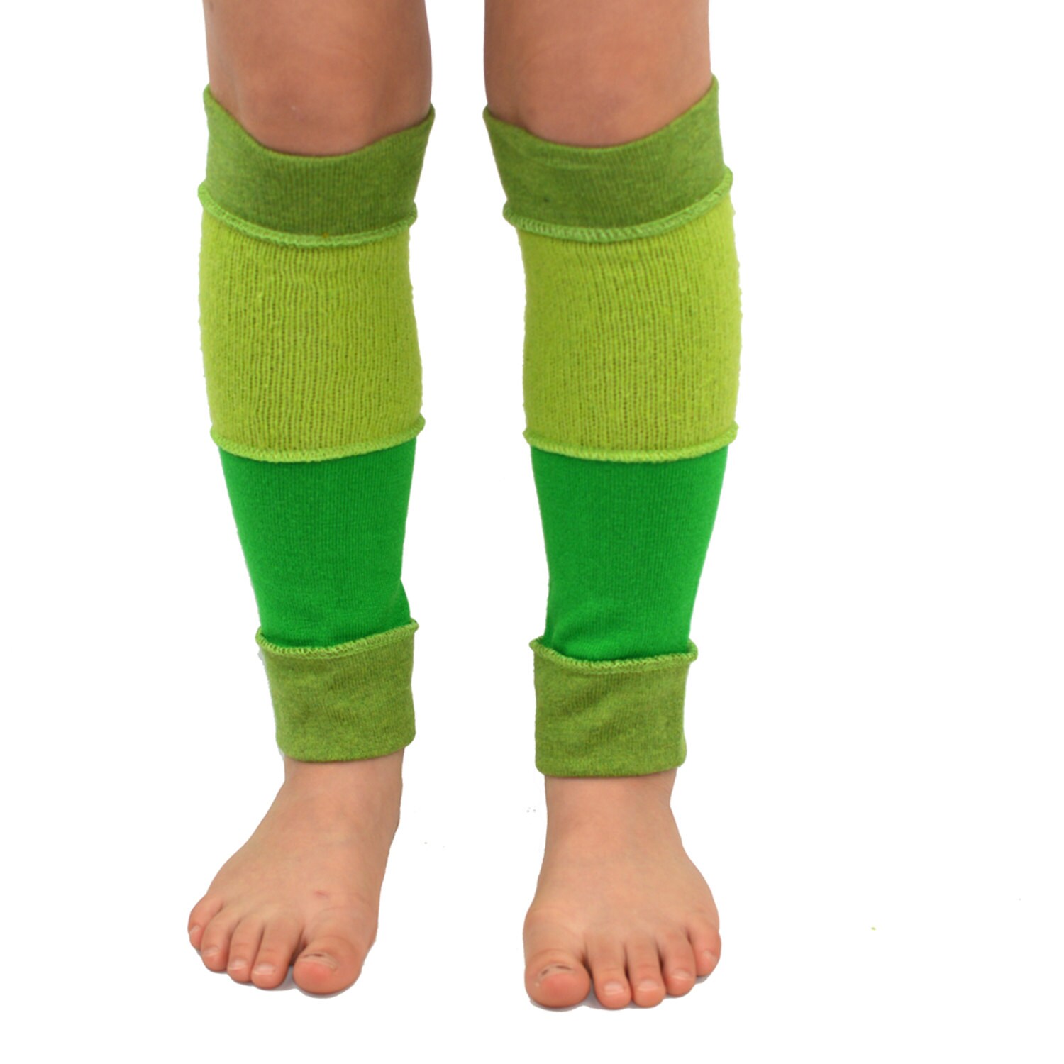 Leg Warmers for Kids in Lime Apple and Sage Green Recycled Etsy