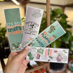 Cute Bookish Plant Retro Bookmarks | Book-themed | Physical Bookmark | Book gift for a reader | Book accessory | Monstera | Houseplant