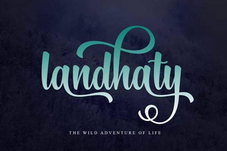 Lightning Script Font, Stylish Brush Script, Digital Download for ...