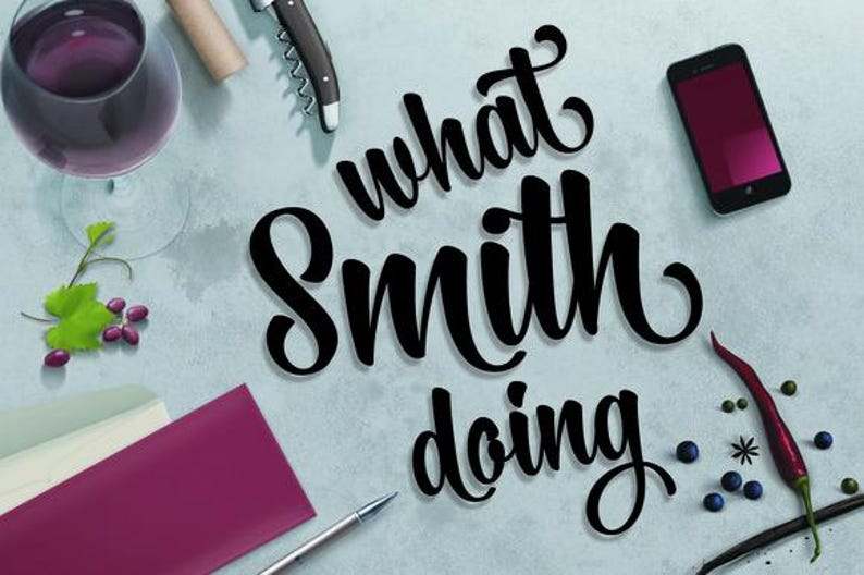 Lightning Script Font, Stylish Brush Script, Digital Download for ...