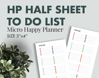 Half Sheet to Do Printable - Etsy