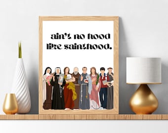 Saint Poster, Catholic Wall Art, Saint Quote Poster, Catholic Poster Catholic Decor, Catholic Decor Catholic Classroom, Catholic Art Print