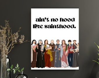 Saint Poster, Catholic Wall Art, Saint Quote Poster, Catholic Poster Catholic Decor, Catholic Decor Catholic Classroom, Catholic Art Print