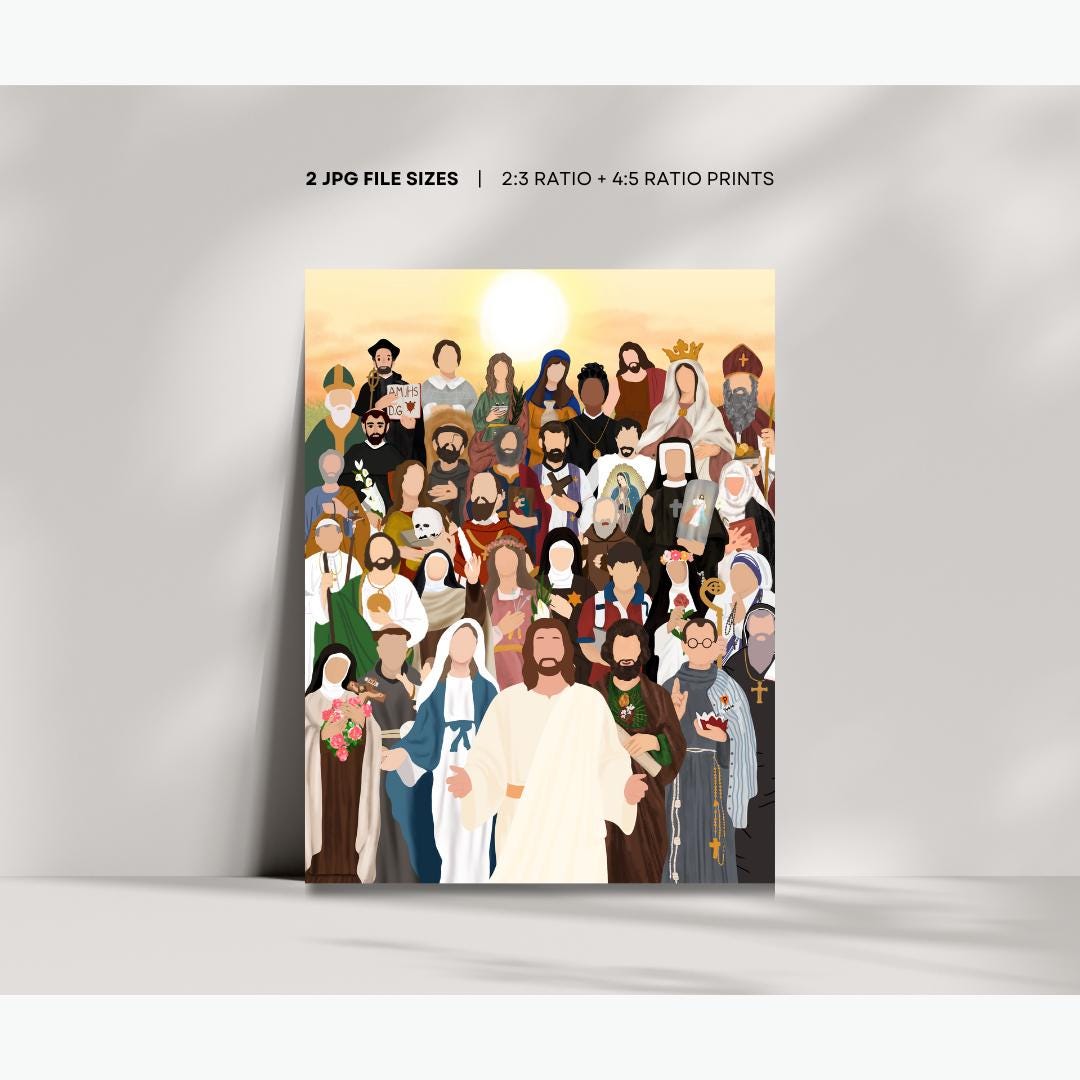 Saint Poster Image Example Saint Poster, Catholic Wall Art, Catholic Poster, Catholic Decor, Saint ...